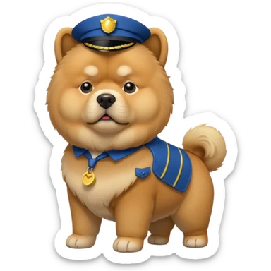 Chow Chow dog as a security guard sticker