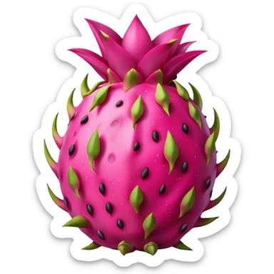 Dragon fruit emoji not spiny  sticker