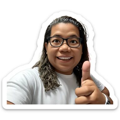 smiling boy in white shirt sticker