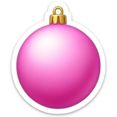 pink x-mas tree ball sticker