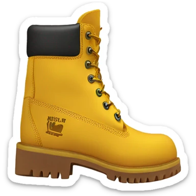 yellow boot timberland sticker
