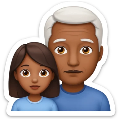 Back daughter and white father skin colour sticker