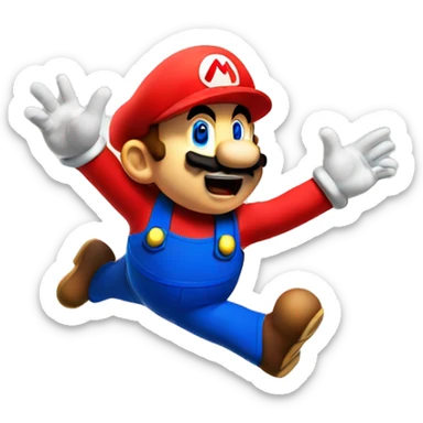 mario jump sticker
