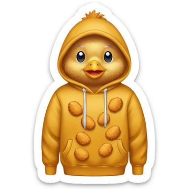 Chicken nugget hoodie  sticker