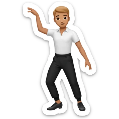 MALE CHOREOGRAPHER DANCING TAP WITH PANTS AND SHIRT sticker