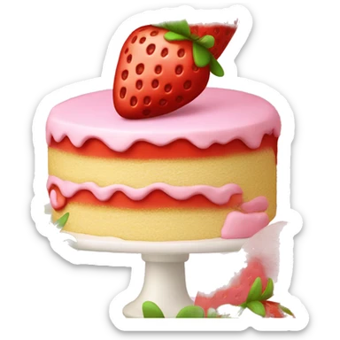 Strawberry cake  sticker