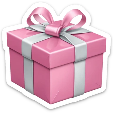 pretty pink gift box sticker