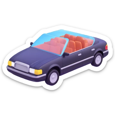 Make the transparent film more visible and floating just above the car, as if it is just being applied and not yet attached, keep the elegant 3D style sticker