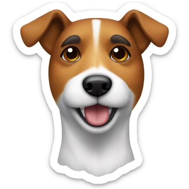 a jack russel wearing a bear disguise sticker