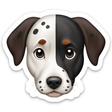 Black and white patch and spotted pointer dog  sticker