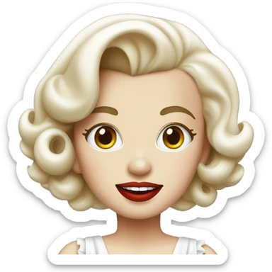 Marilyn Monroe in a maid dress sticker
