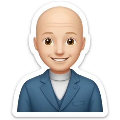 Bald  in nice outfit sticker