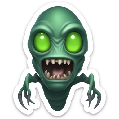 scary alien sticker