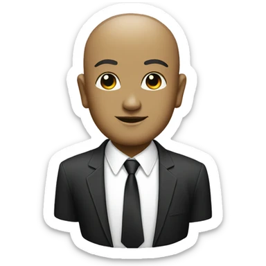 buddha wearing a white shirt and black tie sticker