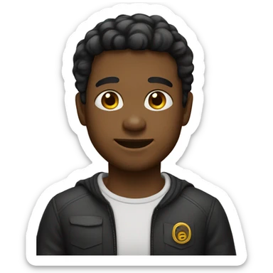 Menino negro estoico sticker