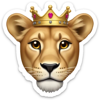 Lioness with crown and lip balm and sungla sticker
