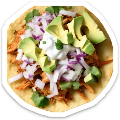 Shredded Chicken Tinga Tostada sticker