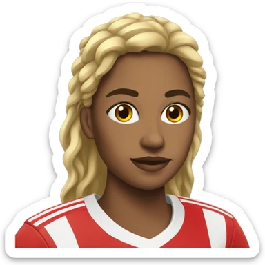 Joueuse de foot sticker