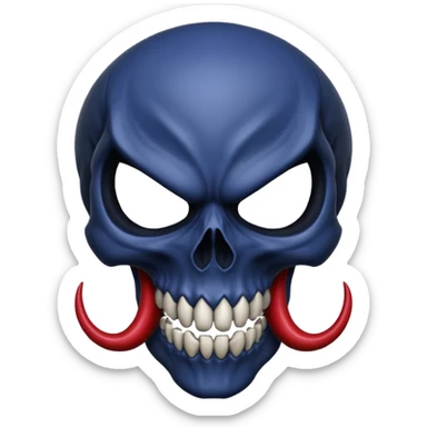 Indigo Dark Spooky Evil Venom-Skull sticker