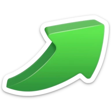 seta  voltar verde sticker