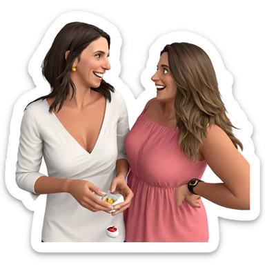 friends enjoying a sunny day sticker