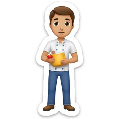 Man remodeling kitchen sticker