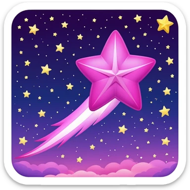 purple-pink shooting star sticker