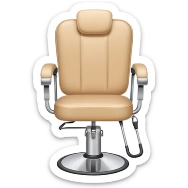 Cute Hairstylist chair beige sticker