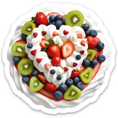 Heart shaped pavlova sticker