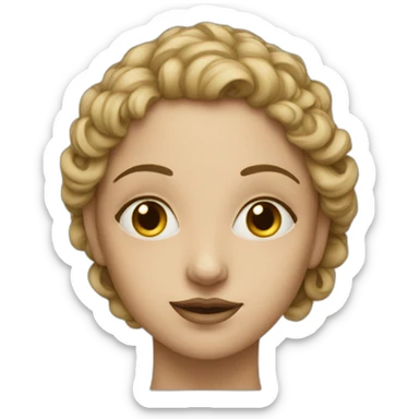 a Renaissance woman with 3 eyes sticker