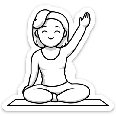 person doing yoga sticker