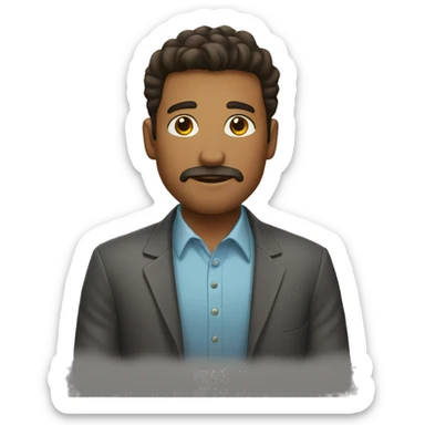 Hombre con paño sticker