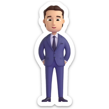 A handsome man named Alex Cansani with a modern, polished appearance sticker