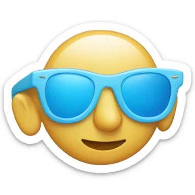 Light blue sunglasses sticker