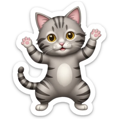A cat doing the ay mi gatito dance(👊😺👊)  sticker