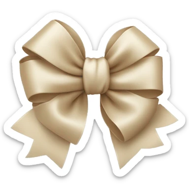 ￼ beige Christmas bow sticker