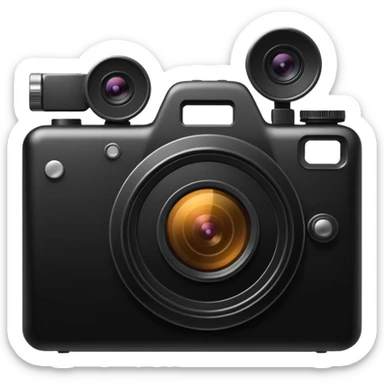 silueta camara fotos sticker