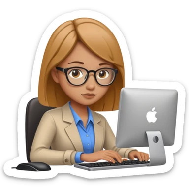 girl seo specialist on pc sticker