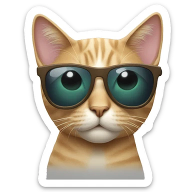Cat with sunglasses sticker