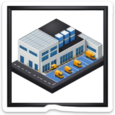 create a realistic a place where logistic transporter can park sticker