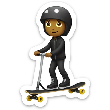 mono en patinete sticker