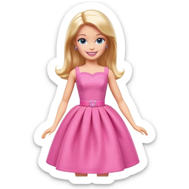 Barbie doll sticker