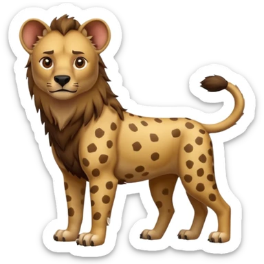 The hyena is something between a lion and a dog. A very subtle distinction.  Full body sticker