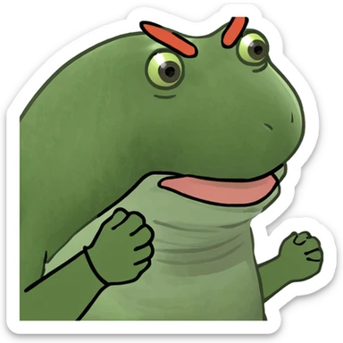bufo stopping another bufo sticker