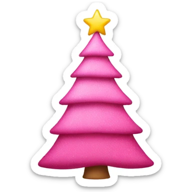 A pink Christmas tree  sticker