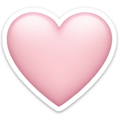 Light pink pastel heart sticker