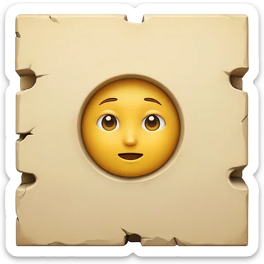 face peeking out from behind a wall, classic emoji look sticker