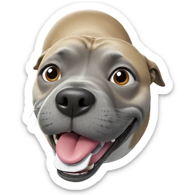 playful dog with tongue out sticker