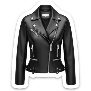 Realistic Dolce and Gabbana womens black leather jacket sticker