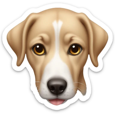 Perro con la lengua fuera sticker